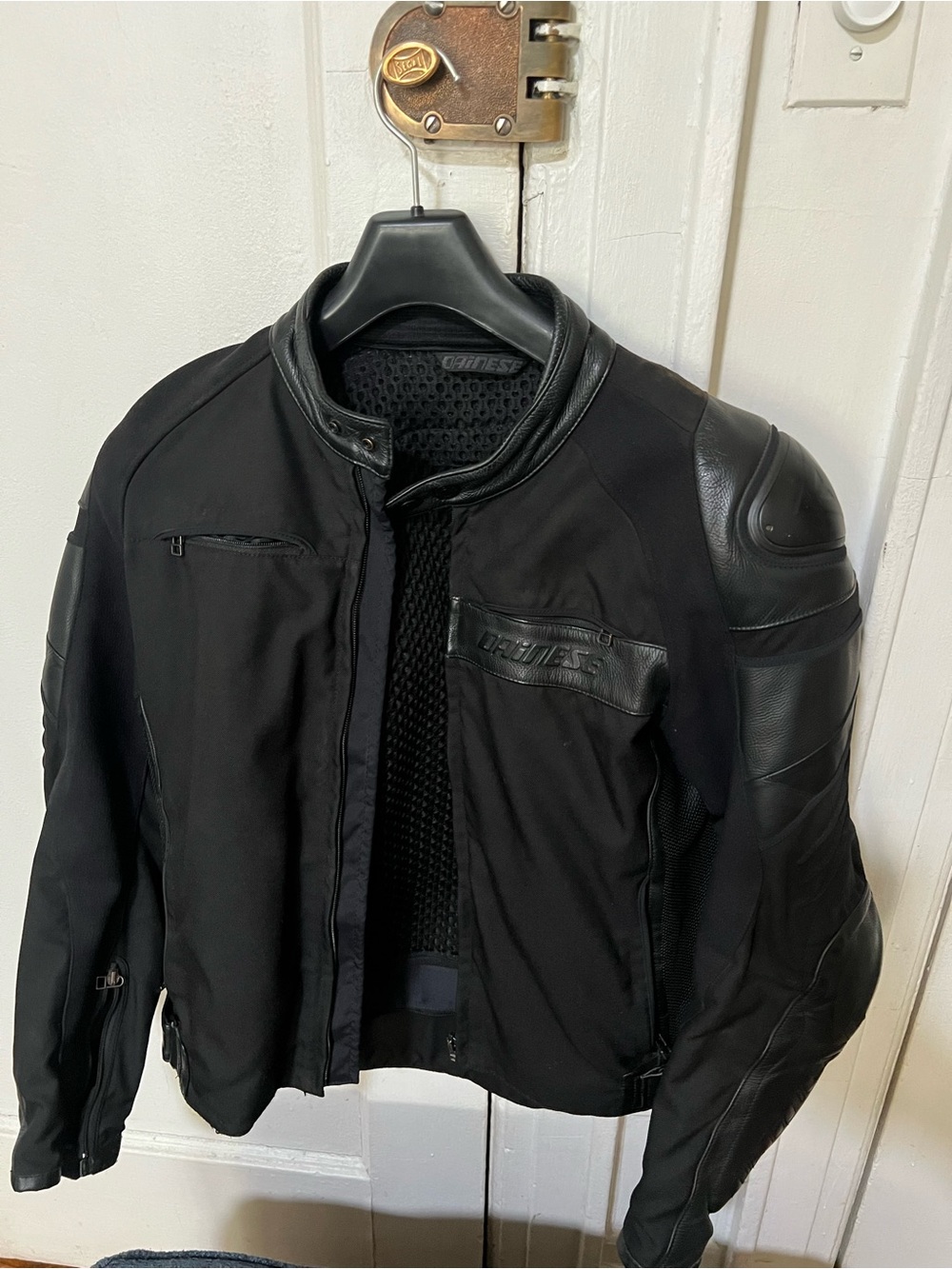 Dainese Motorcycle Coat Jacket – Black – Size 52 – Excellent Condition
